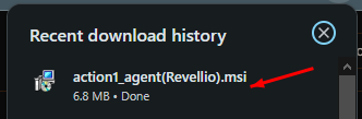 Step 2 — MSI file downloaded