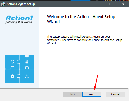 Step 3 — Setup wizard welcome screen