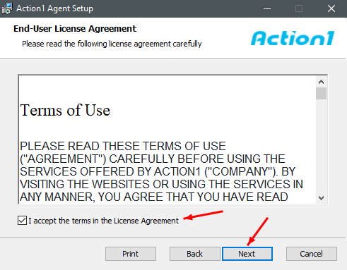 Step 4 — Accept the license agreement