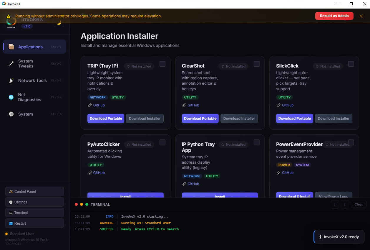 Step 5 — InvokeX running