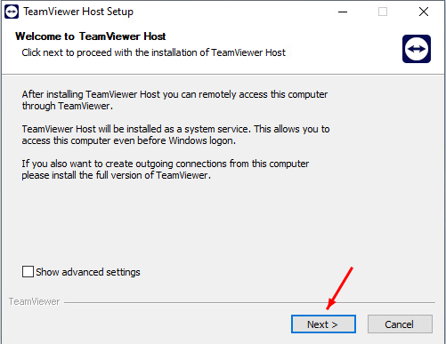 Step 3 — Setup wizard welcome screen