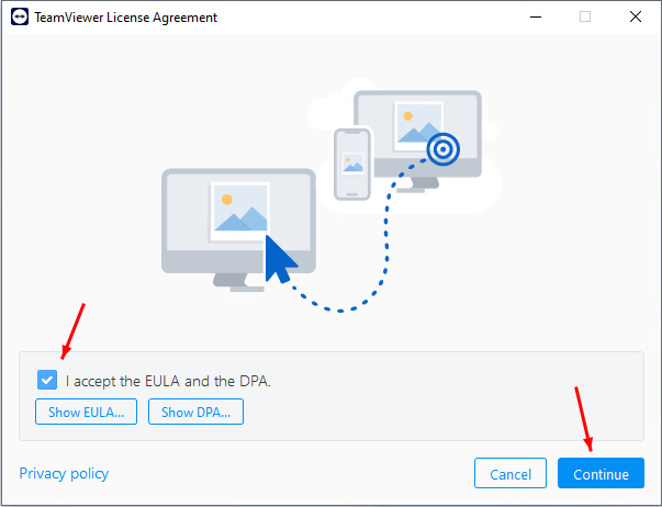 Step 4 — Accept the EULA and DPA
